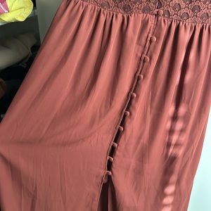 Maxi chiffon renaissance long sleeve /slit.